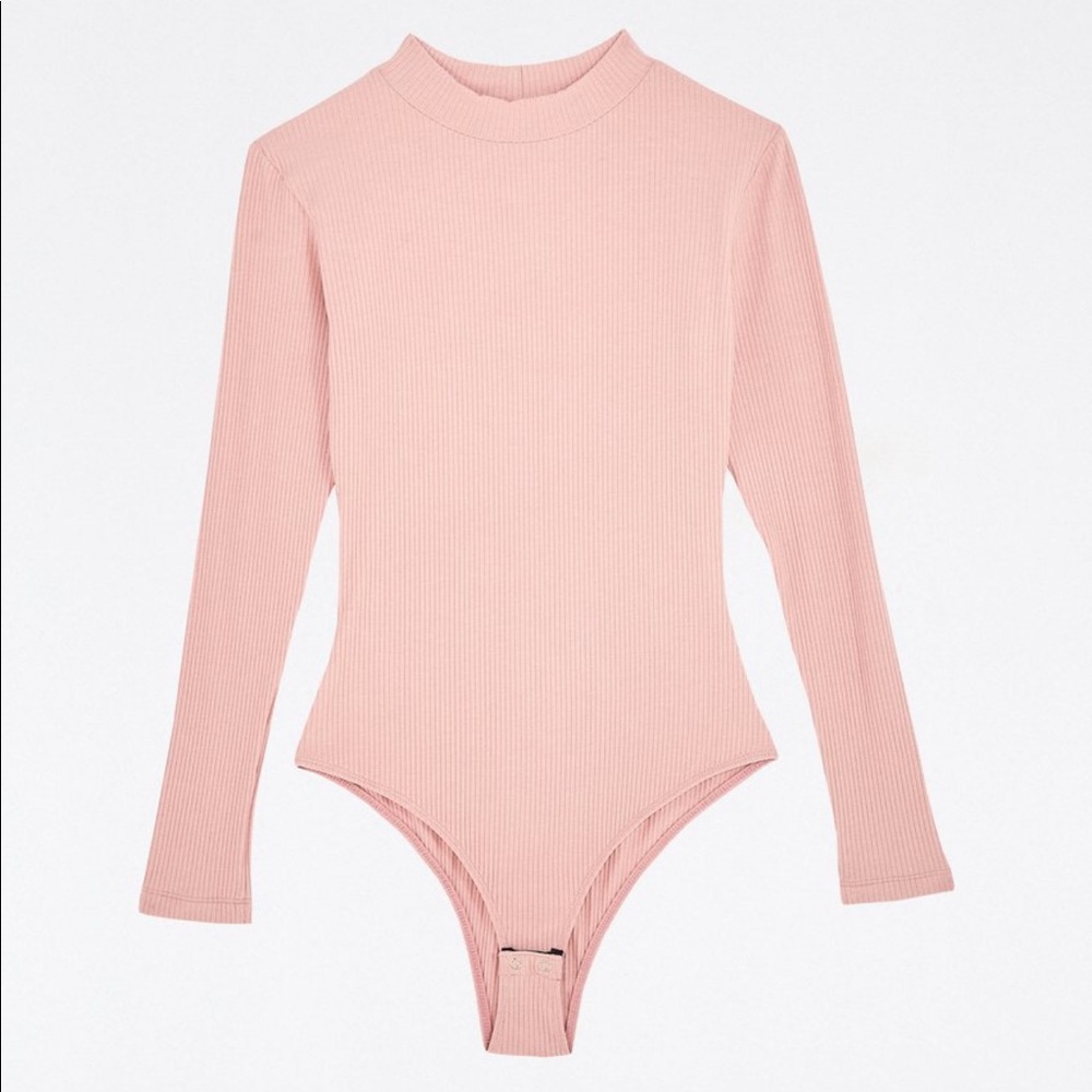 NWOT Farm Rio Light Pink Ribbed Bodysuit